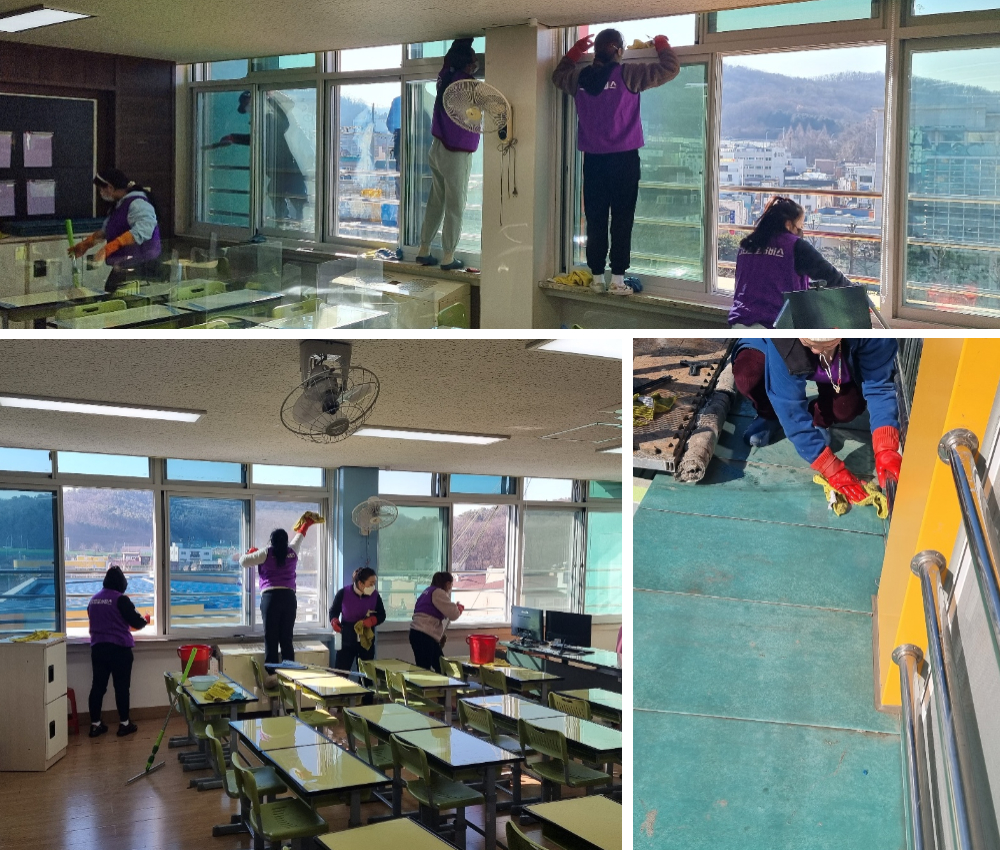 김포 학교 창문과 창틀청소 서비스 - 완벽한 청결을 위해 관한 작업사진입니다.