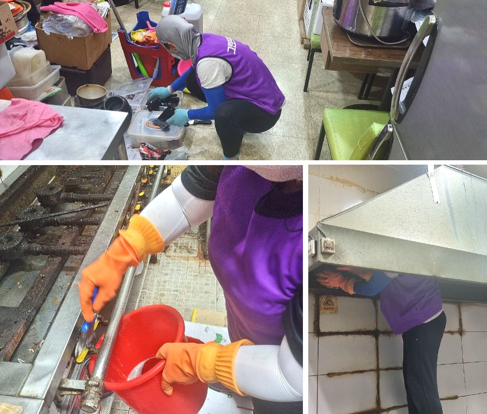 김포시 식당청소 - 구래역 주변 직장인들의 맛있는 밥먹기 공간 관한 작업사진입니다.